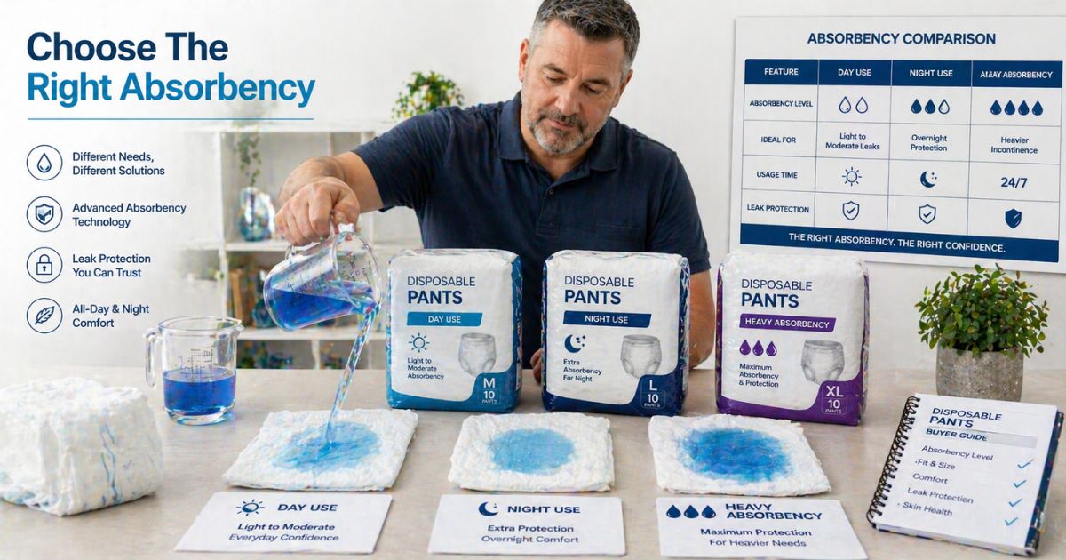 Disposable pants: choosing absorbency, fit, and comfort