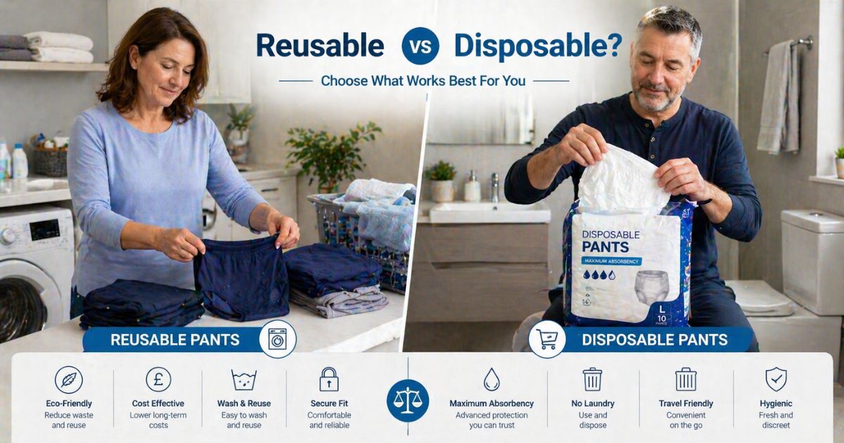 Reusable vs Disposable Incontinence Pants: Which Is Better?