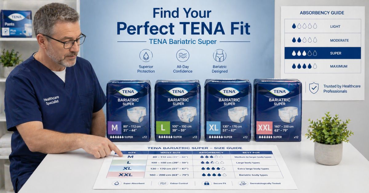 TENA Bariatric Super: complete size and absorbency guide