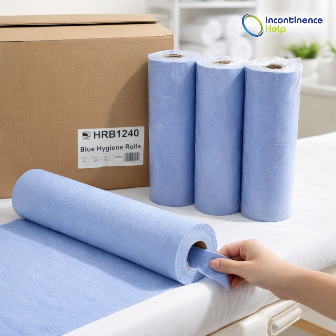 12 EcoRoll Massage Table Bed Cover Couch Hygiene 20 Paper Rolls Tissue 40m Blue