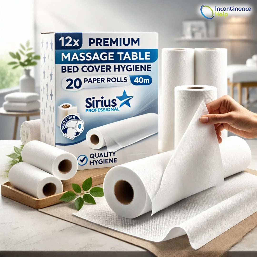 12 x Premium Massage Table Bed Cover Hygiene 20" Paper Rolls Tissue 40m White