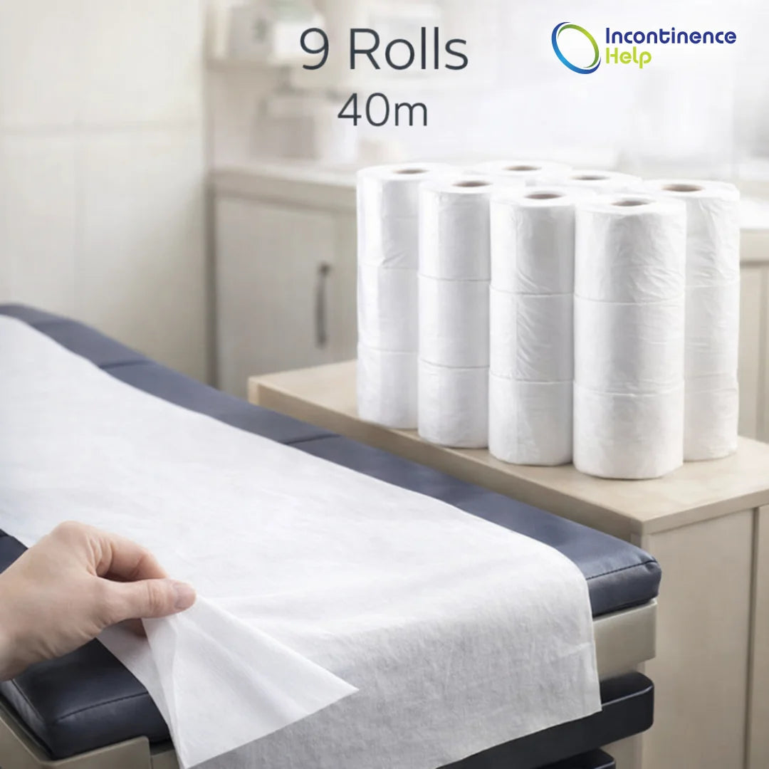 9 x Massage Table Bed Cover Couch Hygiene 20 Paper Rolls Tissue 40m White