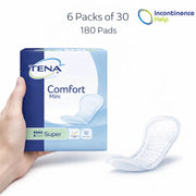 Case Saver TENA Comfort Mini Super- 6 Packs Of 30 - 180 Incontinence Pads 761717