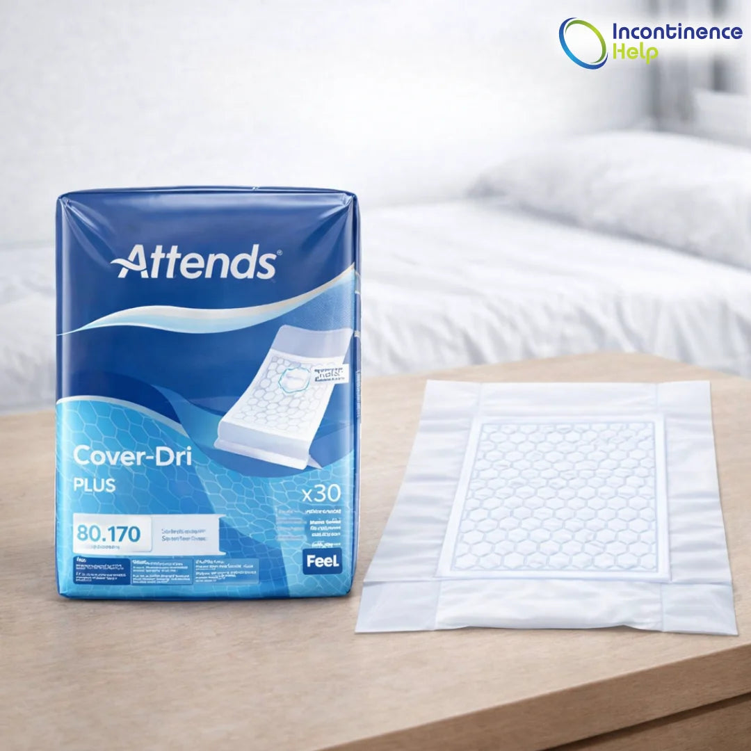 Attends Cover Dri Plus 80 x 170 with Tuck Pack of 30 Incontinence Bed Pads