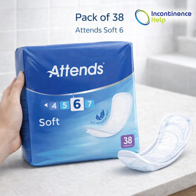 Attends Soft 6 - Pack of 38 Incontinence Pads adult nappies