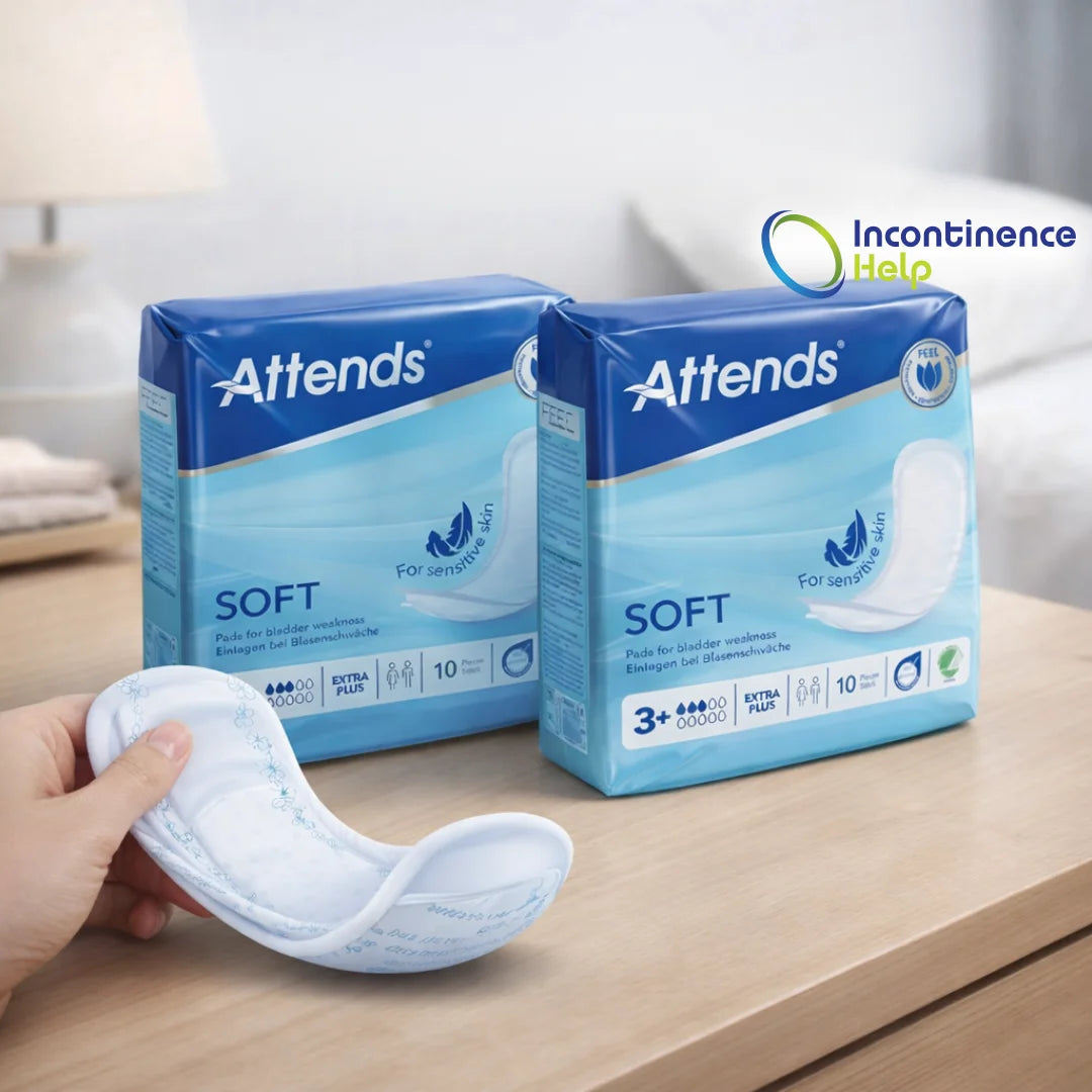 Attends Soft 3 + Extra Plus 12 Packs Of 10 - 120 x Incontinence Pads 205112