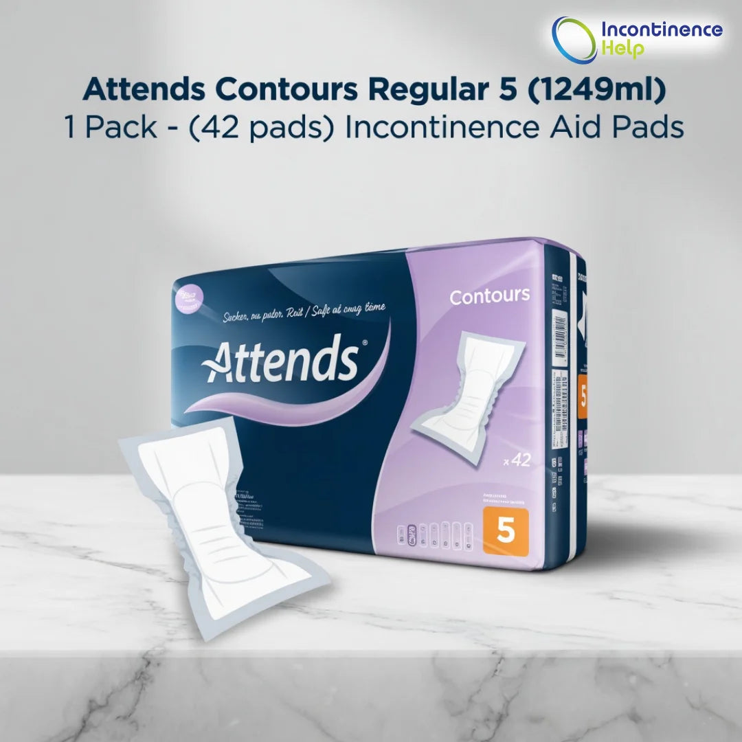 Attends Contours Regular 5 (1249ml) 1 Pack - (42 pads) Incontinence Aid Pads