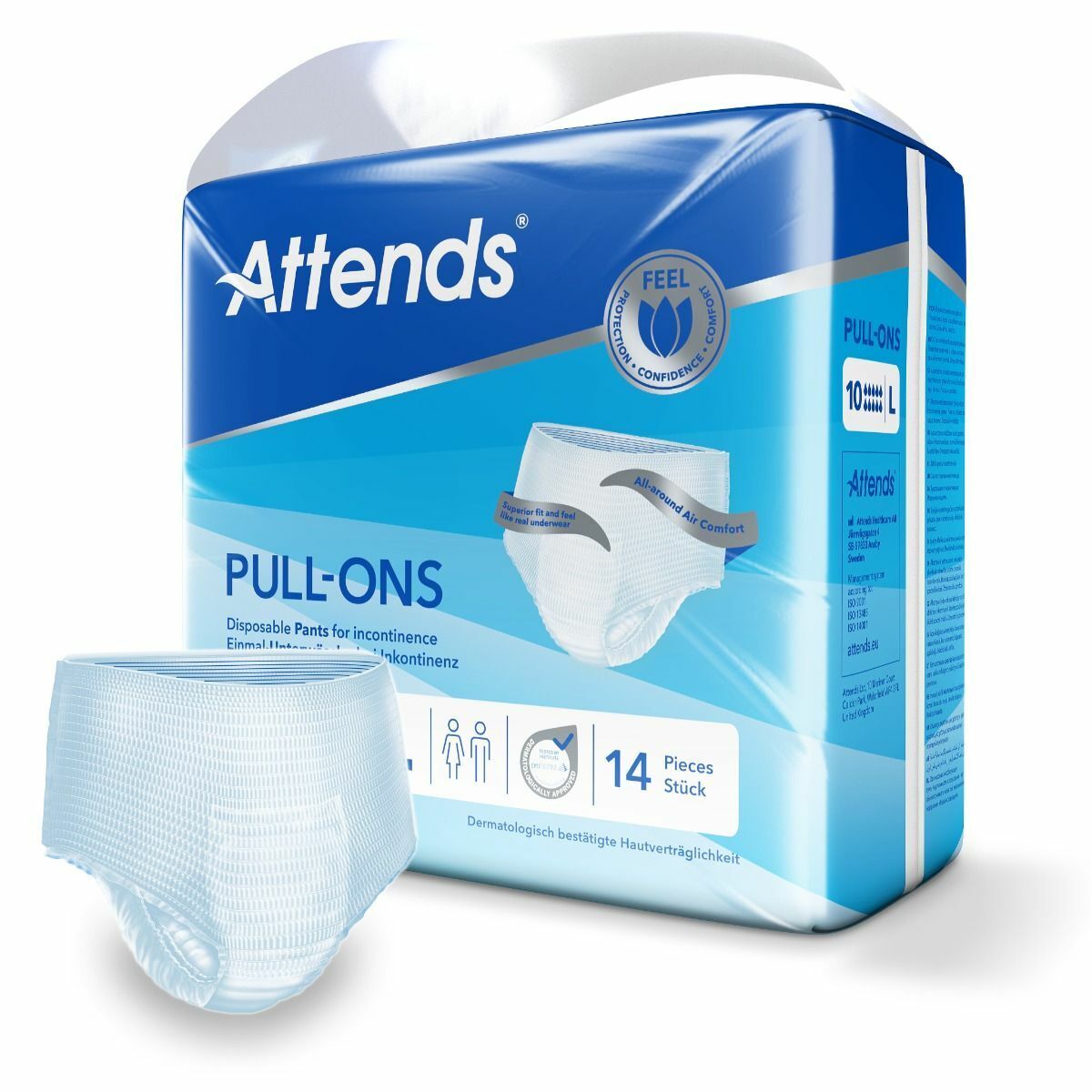 Attends Pull Ons Pants Level 10 Large - Incontinence Aid Adult Nappies