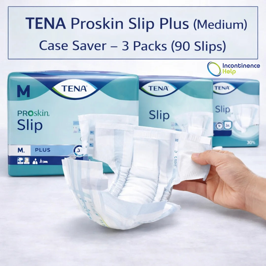 CASE SAVER 3 PACKS OF TENA SLIP PLUS Pro MEDIUM 90 SLIPS INCONTINENCE PANTS