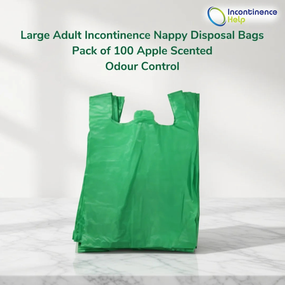 Large Adult Incontinence Nappy Disposal Bags Pack of 100 Apple Scented Odour Control