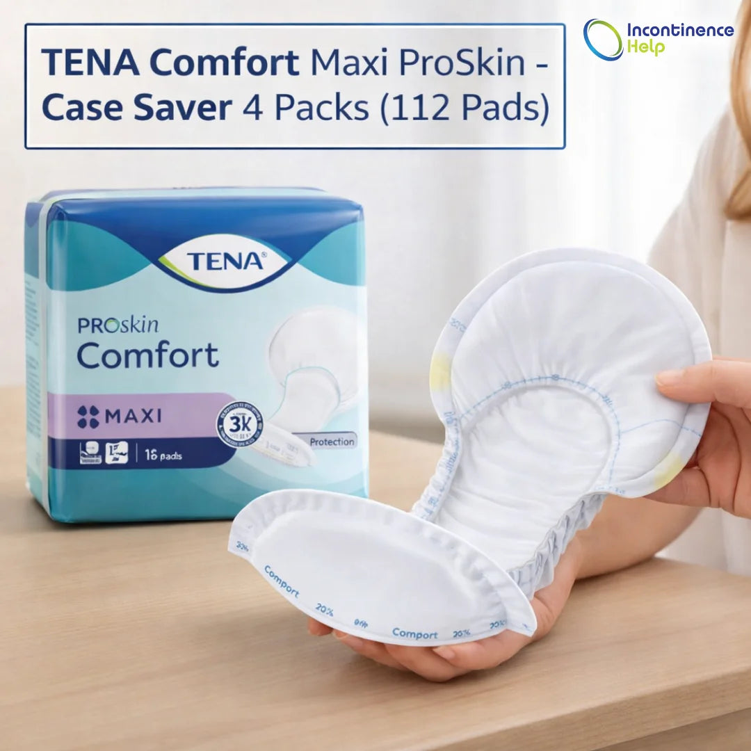 TENA Comfort Maxi Pro Skin Case Saver 4 Packs Of 28 Incontinence 112 Pads 759004