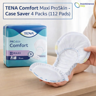 TENA Comfort Maxi Pro Skin Case Saver 4 Packs Of 28 Incontinence 112 Pads 759004
