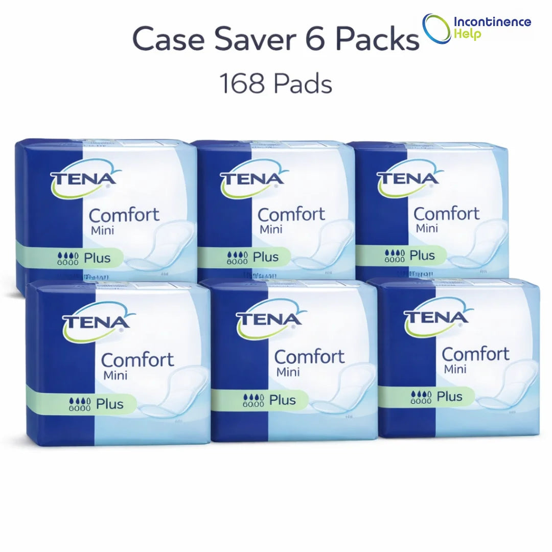 TENA Comfort Mini Plus Case Saver 6 Packs Of 28 Incontinence Pads 761420 Slips