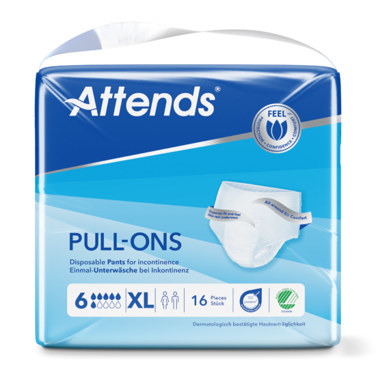 Attends Pull Ons 6 Extra Large - Adult Nappies Pull Up Pants