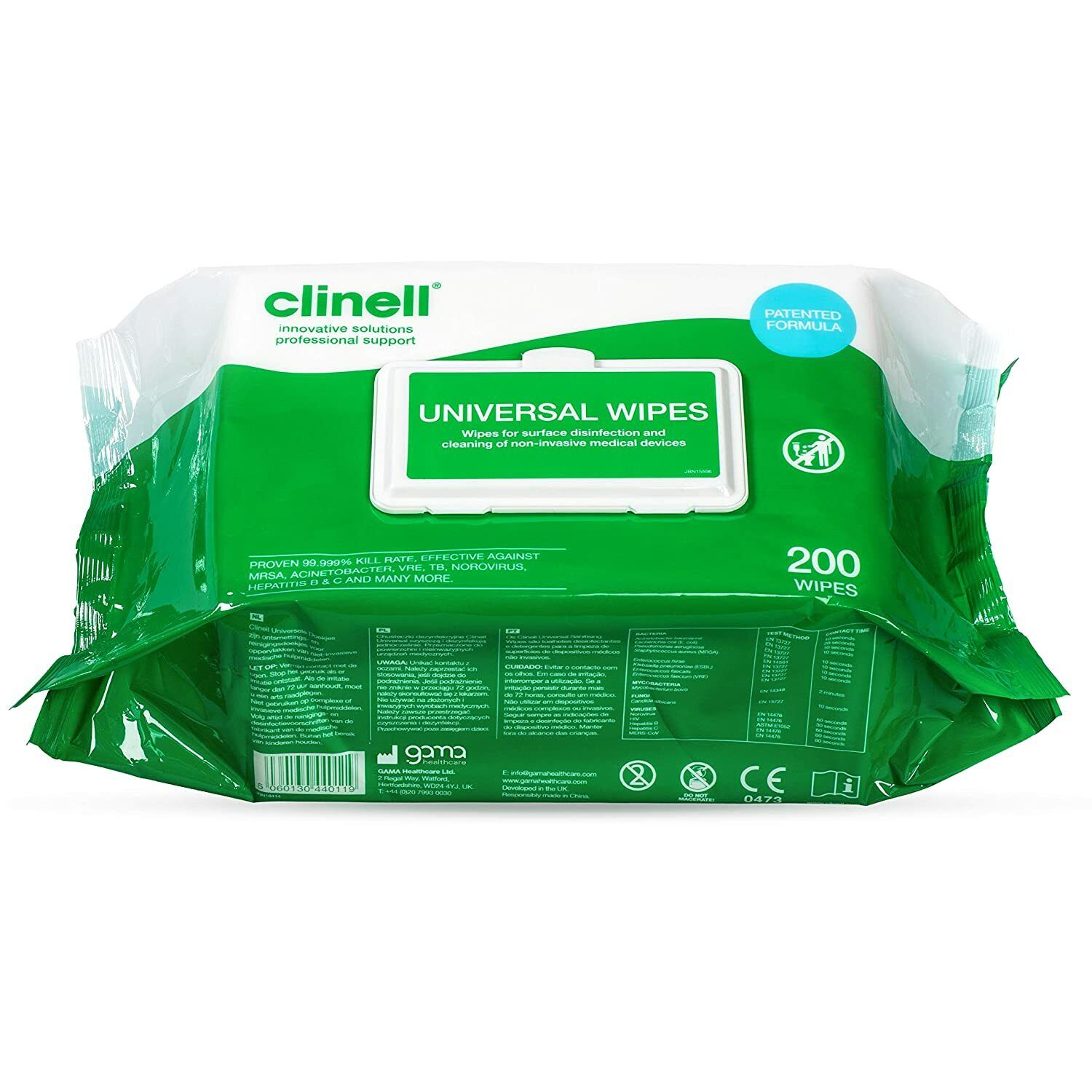 Clinell Universal Sanitising Wipes | Pack of 200 (CW200)