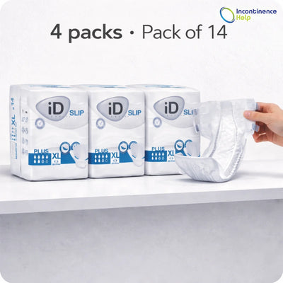 iD Expert Incontinence Slip Plus-Extra Large ( XL ) Case Saver 4 packs of 14