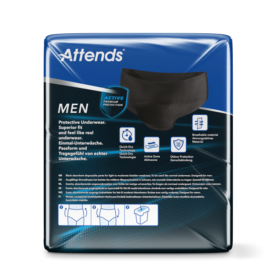 Attends Men Discreet Underwear 3 - 10 per pack