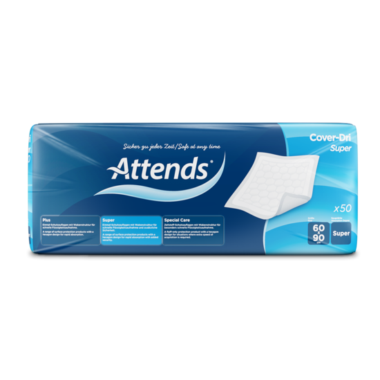 Attends Cover Dri Super 60 x 90 incontinence Bed Pads Protectors