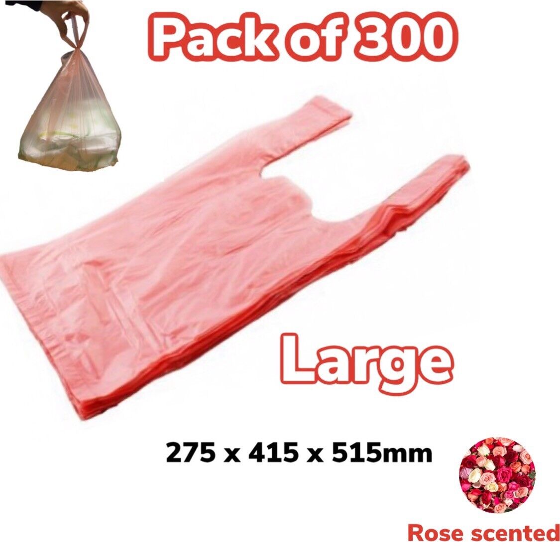 Large Adult Incontinence Nappy Disposal Bags Pack of 300 Sacks Odour Control