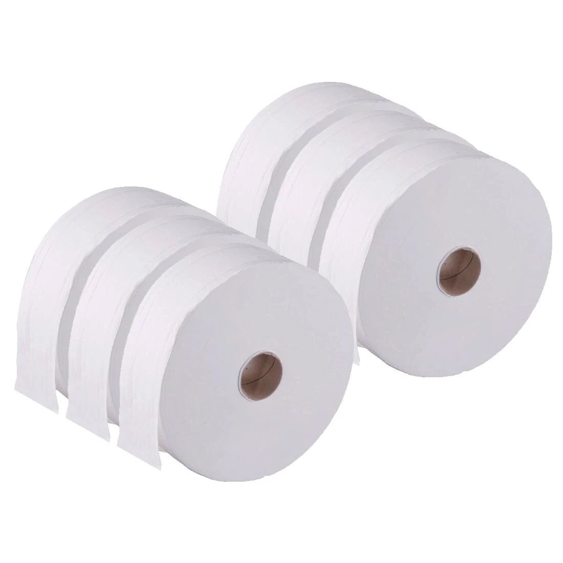 2PLY JUMBO TOILET ROLLS 300M - 6 ROLLS - 60MM CORE - LOOS ROLL