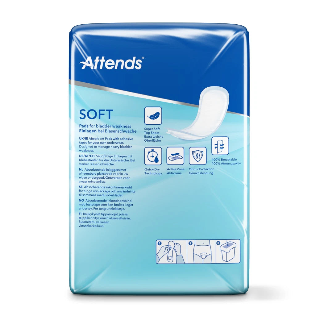 Attends Soft 7 Pads 4 Packs of 34 Incontinence Aid 136 Pads