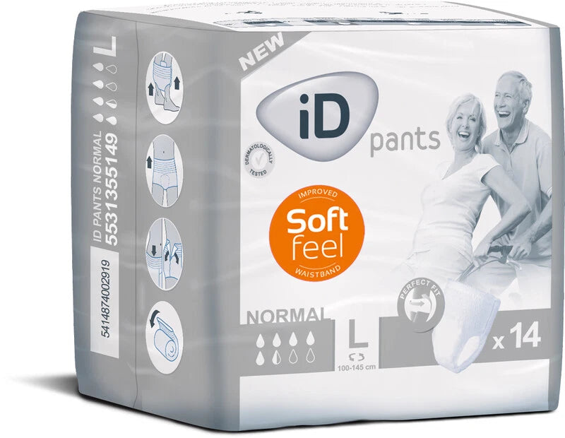 CASE SAVER PACK ID Experts Pants Normal Large 6 Packs Of 14 INCONTINENCE Pants (84 Pants) L Size