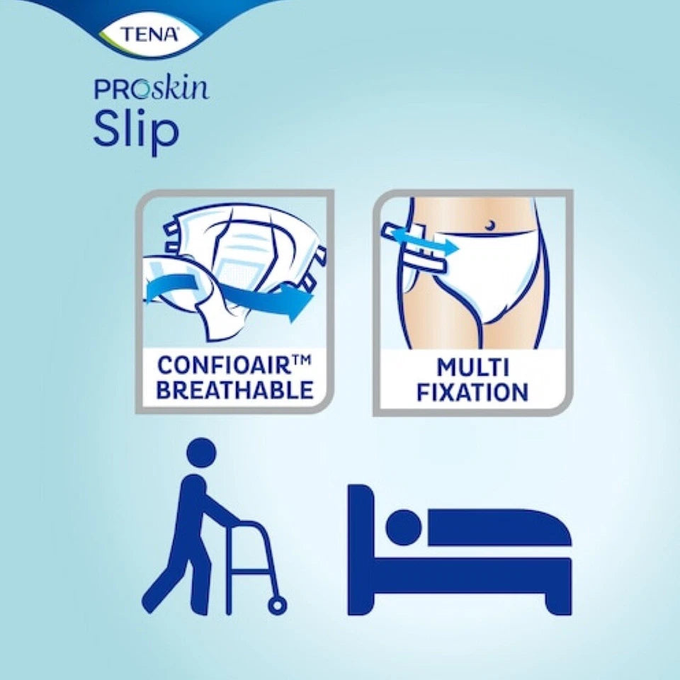 CASE SAVER 3 PACKS OF TENA SLIP PLUS Pro MEDIUM 90 SLIPS INCONTINENCE PANTS